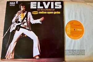 ELVIS PRESLEY RECORDED AT MADISON SQUARE GARDEN LP RCA VICTOR (1972) VG ENGLAND