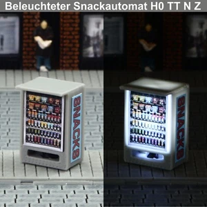 Snack Verkaufs Automat LED Beleuchtet - Spur H0 TT N Z - 1:87 1:120 1:160 1:220 - Bild 1 von 8