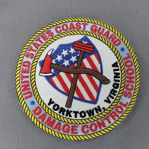 USCG US Coast Guard Yorktown VA Virginia Damage Control School 4" Iron On Patch - Picture 1 of 2