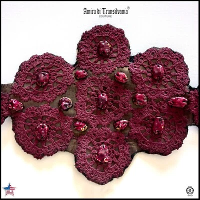 Women Accessories High Belt Macrame Luxury Fashion Crochet Flower Embroidered 40 - Image 1 of 4