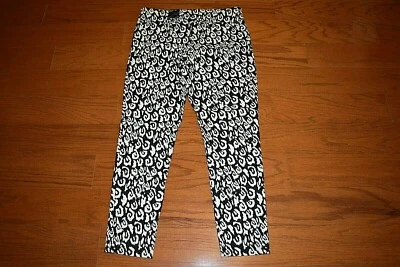 inc - Pantalones de leopardo blancos negros elásticos tiro alto pierna delgada - Mujer 16 Foto 1 de 4