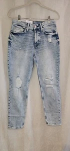H&M Men's Distressed Jeans Light Wash Mid Rise Stretch Slim Tapered 30 / 32 - Picture 1 of 5