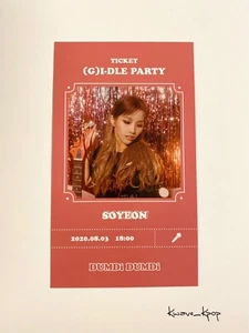 [SOYEON] (G)I-DLE DIMDI DUMDI OFFICIAL INVITATION PHOTO CARD KPOP GENUINE - Picture 1 of 2