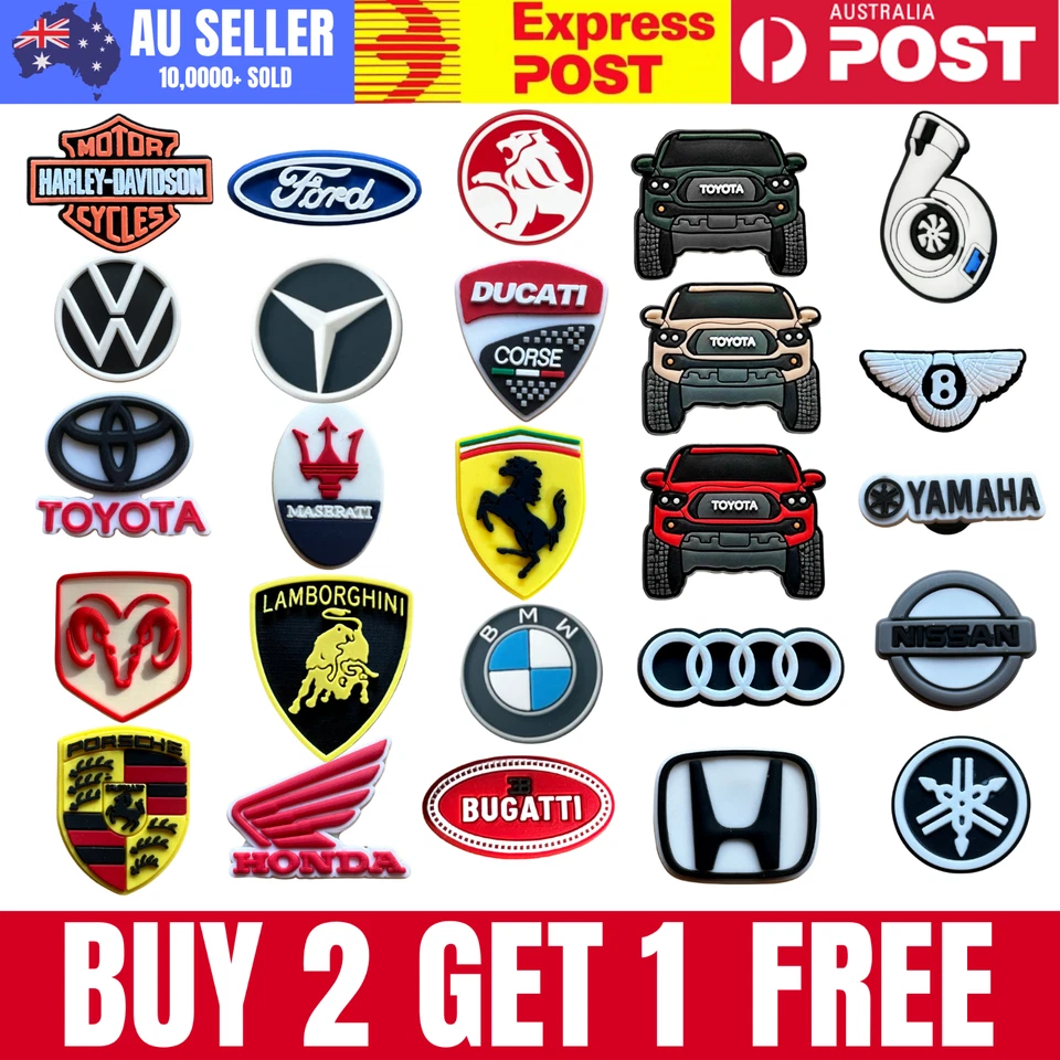 For Jibbitz-Crocs Popular Car Motorcycle Australian Charms Shoe Cake Decoration - image 1 of 1