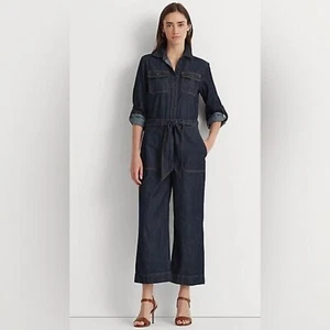 Lauren Ralph Lauren - Women’s Dark Denim Jumpsuit- Size 0 - Picture 1 of 3