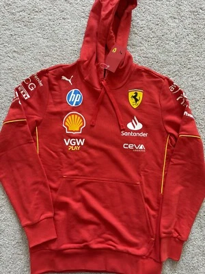 Ferrari HP F1 2024 Puma Driver Team Issue Hoodie Sweater LeClerc Sainz S - Image 1 of 4
