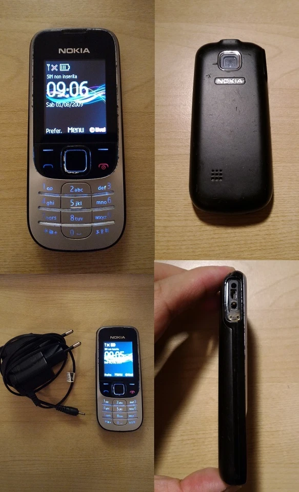 TELEFONINO CELLULARE ORIGINALE NOKIA 2330C-2 NERO USATO CON CARICABATTERIA - Immagine 1 di 1