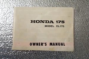 Honda 175 Owner's Manual CL175 Vintage Book Booklet (P5L) 1969 Schematics - Picture 1 of 10