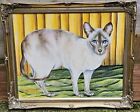 Beautiful Original Oil On Canvas Cat