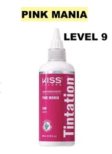 KISS TINTATION Semi-Permanent Hair Color 5 fl oz PINK MANIA T440 Level: 9 - Picture 1 of 1