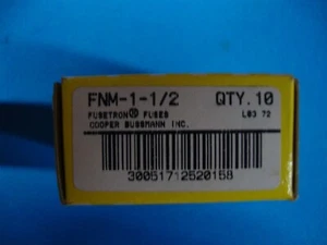 BUSSMANN FNM-1-1/2 AMP DUALELEMENT TIMEDELAY FUSE (13/32" X 1-1/2") QTY. OF 1 - Picture 1 of 3