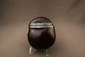 Antique Australian Burra Nut Silver Safe Vesta Case 19th Century - Picture 1 of 16