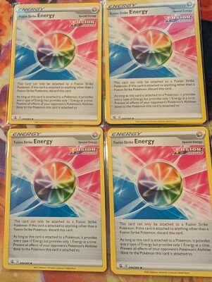 Fusion Strike Energy x4 244/264 Near Mint Playset Fusion Strike Pokemon ShipNow - Image 1 of 2