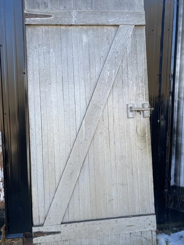 Vintage barn door, Rustic And Beautiful. With Latch assembly￼.36” X 78” Cover