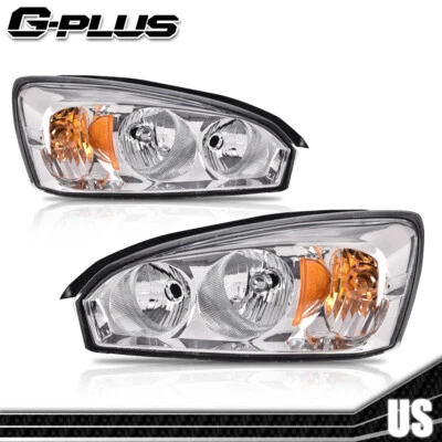 Fit For 2004-2008 Chevrolet Malibu 2x Front Headlights Assembly Chrome Housing Foto 1 de 4