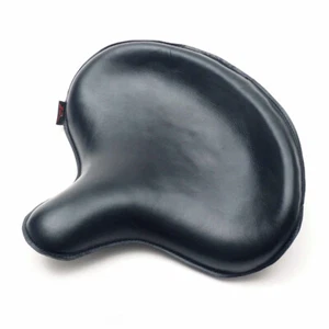 Sillín de cuero auténtico estilo policía asiento Seat negro apto para Harley-Davidson - Imagen 1 de 2