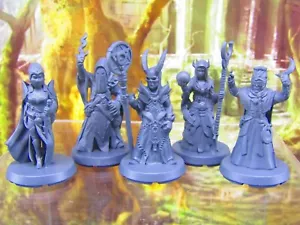 Set 5pz Cultists Zeloti Mini Miniature Modello Resina Stampata in 3D Modellino 28/32mm - Foto 1 di 5