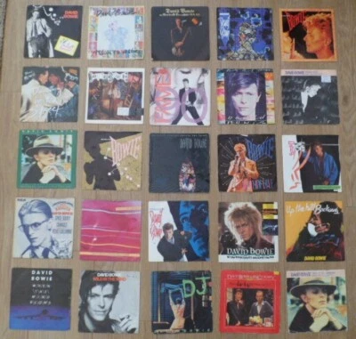 DAVID BOWIE 7" SINGLES Original Vinyl Records 45rpm Chart Hits Ziggy Stardust - Image 1 of 4