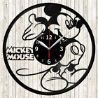 Mickey Mouse dessin animé vinyle disque horloge murale décoration faite à la main 1495