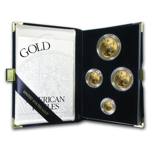 1997-W 4-Coin Proof Gold American Eagle Set (w/Box & COA) - SKU #4899 Cover