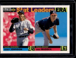 1996 Collector's Choice #8 Randy Johnson / Greg Maddux - Picture 1 of 2