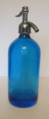 Botella Irwin Seltzer azul Pennsylvania vintage grabada J. Cukierman Phila. Foto 1 de 4