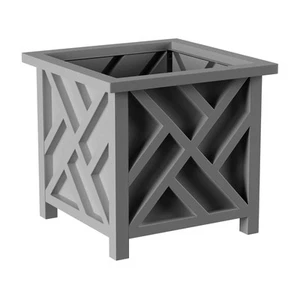 Garden Planter Box Plastic 14.75 x 13in Vegetable Flower Plant Pot Outdoor Yard - Picture 1 of 6