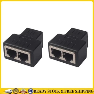 DE 2pcs 1 to 2 LAN Ethernet Network Cable RJ45 Splitter Connectors Adapter 8P8C - Bild 1 von 11