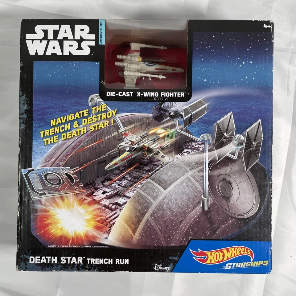 STAR WARS Hot Wheels Starships Disney Death Star Trench Run Play Set NIB 2016 - Image 1 of 4