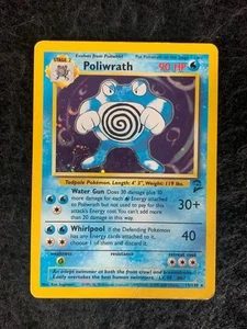 Pokémon TCG Poliwrath Holo Rare Card Base Set 2 15/130 HP - Picture 1 of 2