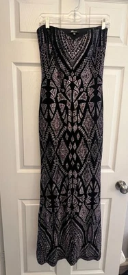 Jump By Wendy Chaitin Evening Gown Size 3/4 Black Metallic Strapless Prom Dress - Image 1 of 4