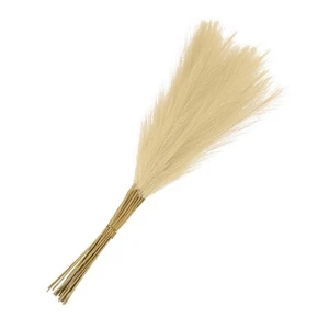 20Pcs Pampas Grass 21" Fake Pampas Grass for Wedding Decoration Beige - Picture 1 of 7