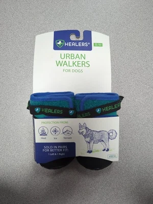 Healers Urban Walker Dog Boots - S/M - Teal - Pack of 2 - Image 1 of 2