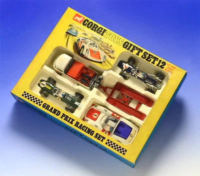 Corgi Toys GIFT SET 12 - GRAND PRIX RACING TEAM - 1968 OVP! VINTAGE! TOP! RAR! - Bild 1 von 4