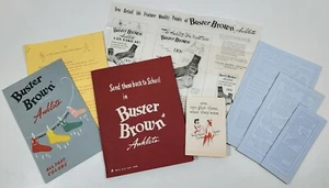 BUSTER BROWN ANKLETS RARE STORE ADVERTISING MARKETING KIT w/ SIGNS PAPERWORK ETC - Picture 1 of 8