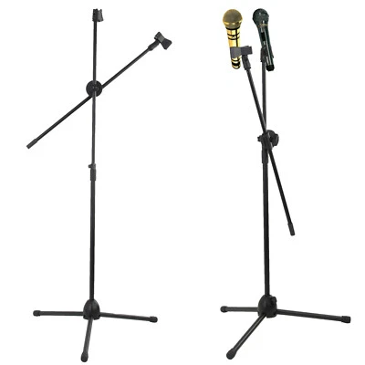 PROFESSIONAL BOOM MICROPHONE MIC STAND HOLDER ADJUSTABLE WITH FREE CLIPS NEW