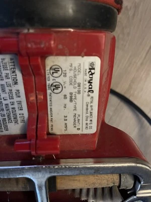 Royal Dirt Devil Model 08100 Vacuum Hand Vac 20' Cord Red Tested Works - Image 1 of 4