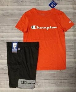 New! Boy's CHAMPION T-Shirt and Shorts Outfit Size Medium 10/12 - Picture 1 of 3