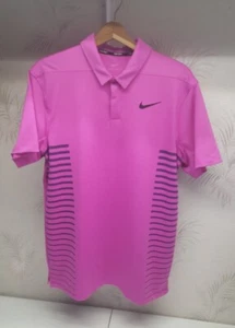 Nike Men's Dri-Fit Dry Momentum Golf Polo Pink Size M (890091-531 ) - Picture 1 of 5