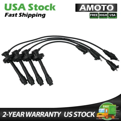 671-4169 HQ 4 Spark Plug Wire for 1998 1999 Toyota Corolla Chevrolet Chevy Prizm - Image 1 of 4