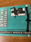 Paul McCartney Signed Backstage Pass With COA