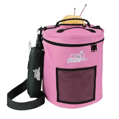 Artbin Yarn Drum for knitting wool skeins a storage tote bag in pink