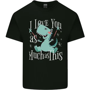 T-Rex I Love You Dinosaur Valentines Day Kids T-Shirt Boys Girls - Picture 1 of 77