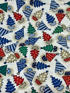 1 yard, Holiday Tree fabric, Joann Exclusive, christmas trees, ornamental trees - Picture 1 of 3