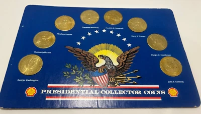 Shell Presidential Collector Coins 1990's Mail Order Gas Station Set - Image 1 of 4
