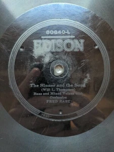 The Sinner and the Song Gentle Savior Edison Diamond Disc 80640 A8 - Imagen 1 de 6
