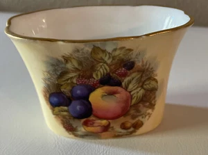 Mini Vase Small Bone China Vintage Aynsley 2” Tall 3” Wide Gold Rim Numbered - Picture 1 of 12