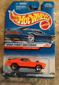 ORANGE MUSTANG MACH 1 HOT WHEELS  1998 FIRST EDITIONS 29 OF 40 COLLECTOR #670 - Picture 1 of 6