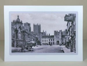 WELLS Marketplace, Somerset - TARJETA DE FELICITACIÓN - Vista vintage - Interior en blanco - Imagen 1 de 3