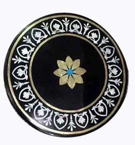 Handmade Marble Inlay Table Top Pietra Dura Art Coffee Dining Table Home Decor - Picture 1 of 9